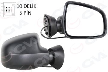 Dış Dikiz Aynası Sağ Dacıa 2009-2012 Logan Logan Mcv Sandero 2012>>Duster Elektirikli GVA 1019218