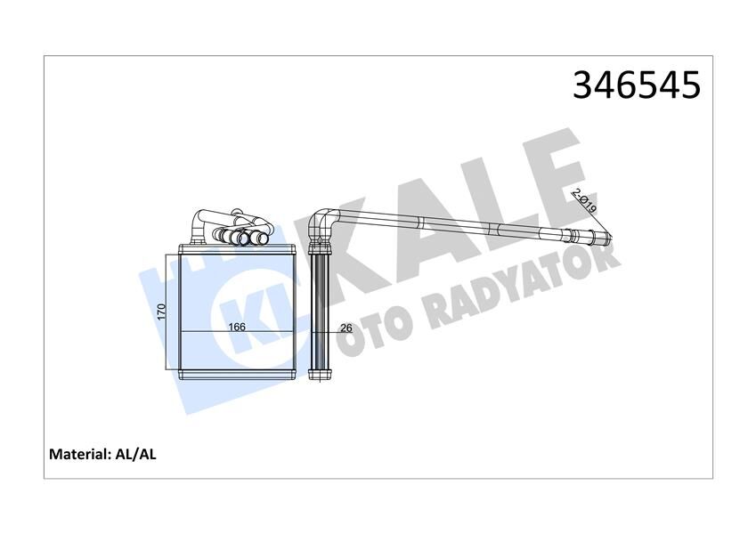 Kalorifer Radyatörü Ford Fiesta 08> KALE 346545