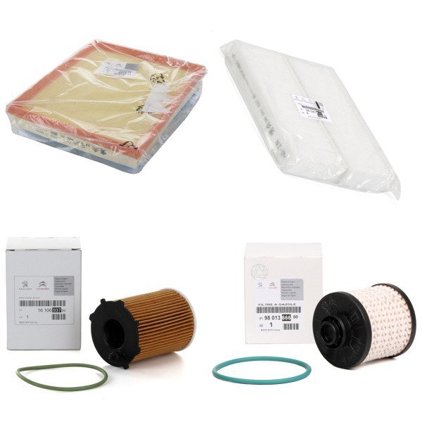 Peugeot 308 1.6 Bluehdi Periyodik Yağ Bakım Filtre Seti Orjinal 9802348680 - 9804163380 - 1610693780 - 9801366680