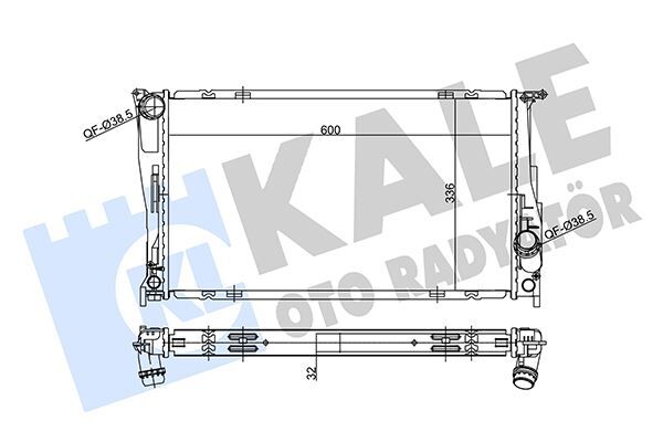 Motor Su Radyatoru Bmw N20 N52 N54 N55 E82 E88 E90 E91 E92 E93 E84 E89 KALE 356230