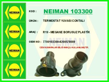 Termostat Yuvası Contalı R19 - Megane Borusuz Plastik NEIMAN 103300