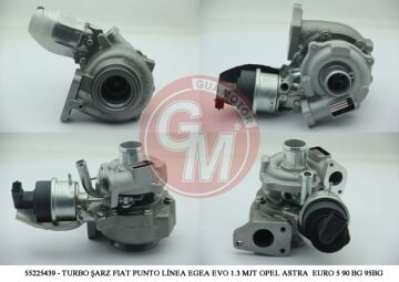 Turbo Şarj Fıat Doblo Punto Linea Egea Evo 1.3 Mjt 75-90-95 Bg Bipper Hdı 75Bg Opel Astra Combo Cor Sa GUA 40500
