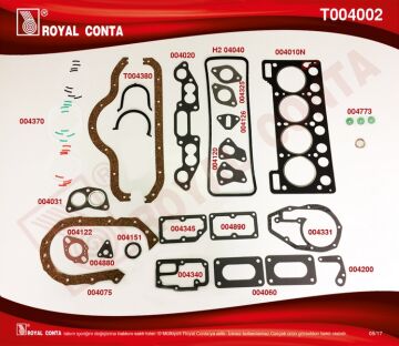 Motor Takım Conta Std.Keçesiz R12 1300 ROYAL T004002