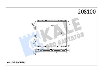 Radyatör Clıo Iı 98>Kng 98-03 Ac Mek 480X391x34 1 Sıra Alb Sistem KALE 0534341AB