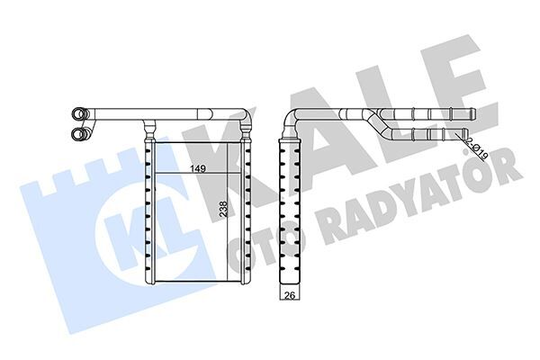 Kalorifer Radyatörü Ford Transit-Custom 14> KALE 355205