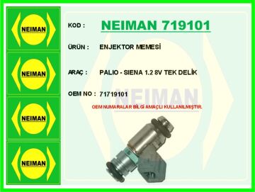 Enjektor Memesi Palıo - Sıena 1.2 8V Tek Delik NEIMAN 719101