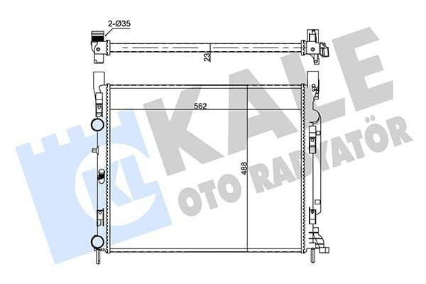 Motor Su Radyatoru Mercedes Cıtan W415 12> . Renault Kangoo Iı 1.2Tce-1.5Dci-1.6 16V 08> KALE 351010
