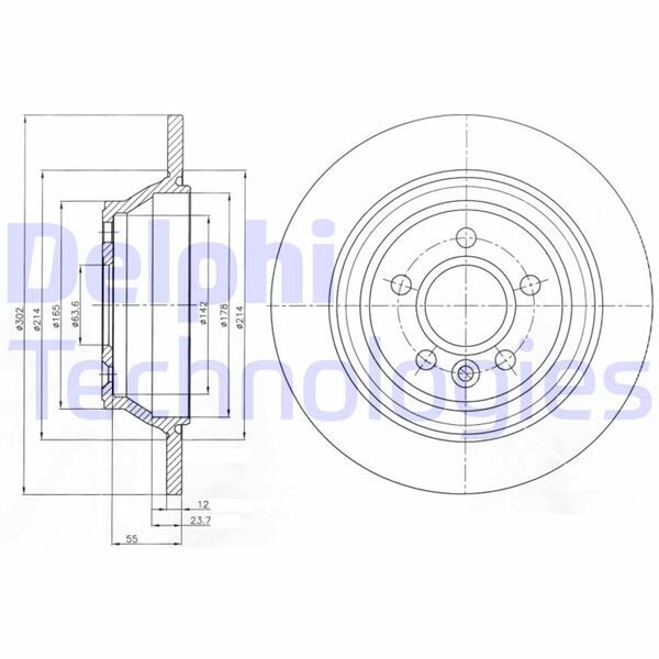 Arka Fren Dısk Aynası Volvo V70 Iıı 07> D4 13> S80 Iı 2.0 3.2 /2.0Tdı 08> Xc70 06> DELPHI BG4238C