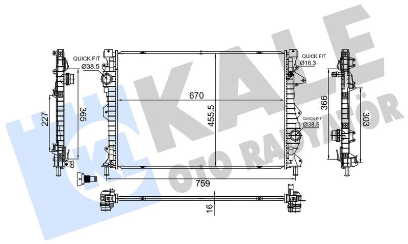Motor Su Radyatoru Land Rover Dıscovery L550 L462 Range Rover Evoque L538 KALE 364330