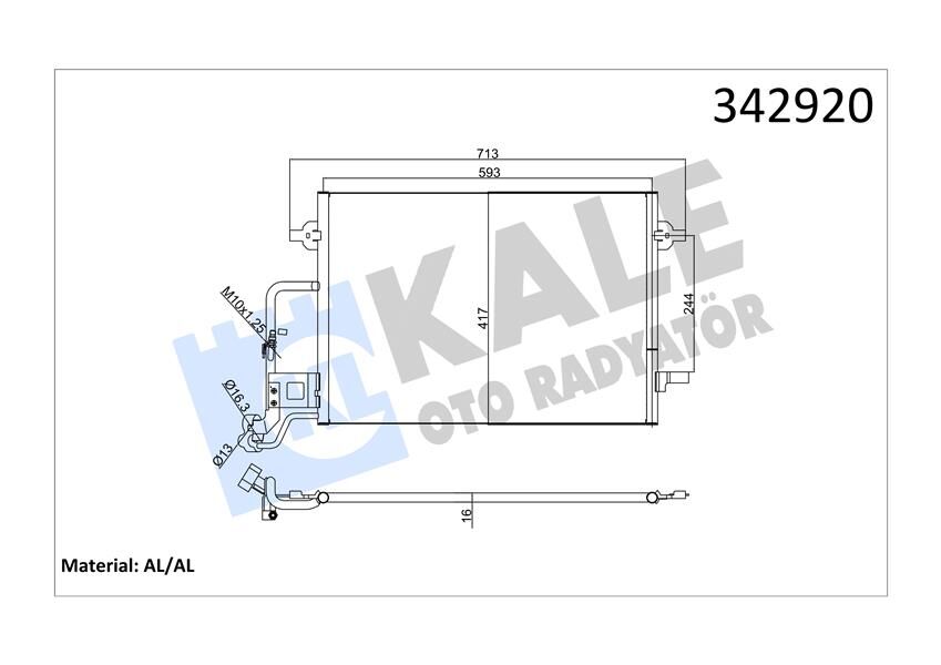 Klima Kondenseri Vw Passat-Variant Skoda Superb Al-Al KALE 342920