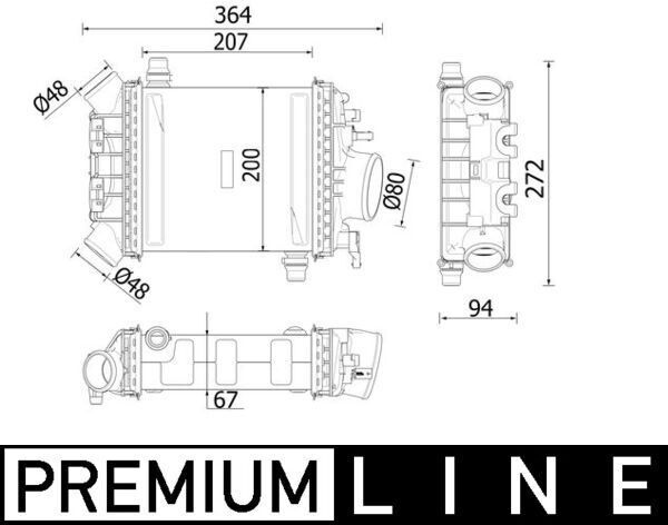 Turbosarj Radyatoru Mercedes M276 W205 C218 W212 W213 C253 W166 W222 C217 R231 MAHLE CI547000P