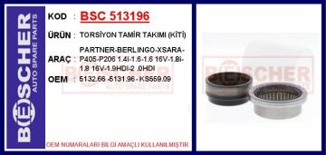 Torsiyon Tamir Takımı Kiti Partner-Berlıngo-Xsara-P405-P206 1.4İ-1.6 16V-1.8İ-1.8 16V-1.9Hdı-2.0Hdı BSC 513196