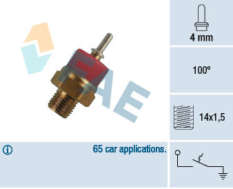 Hararet Musuru 100 C - 95 C Radyator Fanı Mercedes W114 W115 W123 W201 W460 W463 W116 W126 FAE 35770