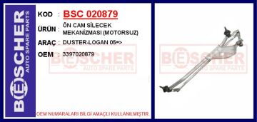 Ön Cam Silecek Mekanizması Motorsuz Duster-Logan 05 > BSC 020879