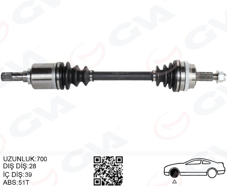 Ön Aks Sol Renault Master Iı Fd 2.5 Dcı Abslı 51 Dıs 28X39 06-10 GVA 4419037