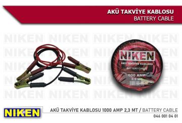 Akü Takviye Kablosu 1000 Amp 2.3 Mt NIKEN 0460020401
