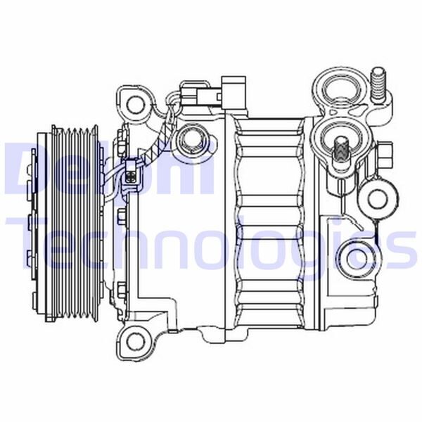 Klima Kompresörü Ford Focus-Mondeo Volvo S40-V50-V60 12> 1.6 Tdci 10> V40 10> V50 10> S60 Iı 10> S40 Iı 10> C30 10> 1.6D D 4162 T DELPHI CS20512
