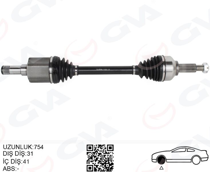 Aks Komple Sol Ön Ford Custom 12> 2.2 Tdci Kısa Şase GVA 4435033