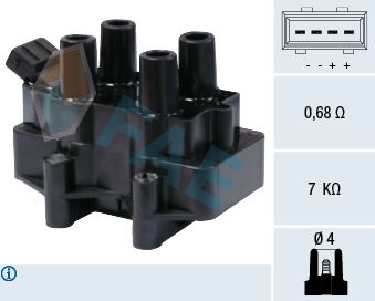 Ateşleme Bobini Opel Vectra B 96>02 Astra G 98>09 Astra F 95>98 Vectra A 92>95 Omega B 94>99 1.8-2.0 16V X18xe-X20xev FAE 80223