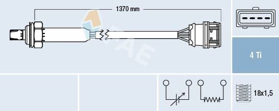 Oksijen Sensörü Ota4n-5D1 Volvo S40 2.0T4 97-04 1362Mm FAE 77359