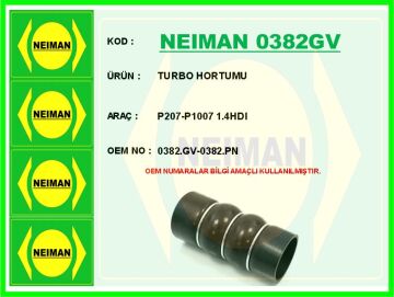 Turbo Hortumu P207-P1007 1.4Hdı NEIMAN 0382GV