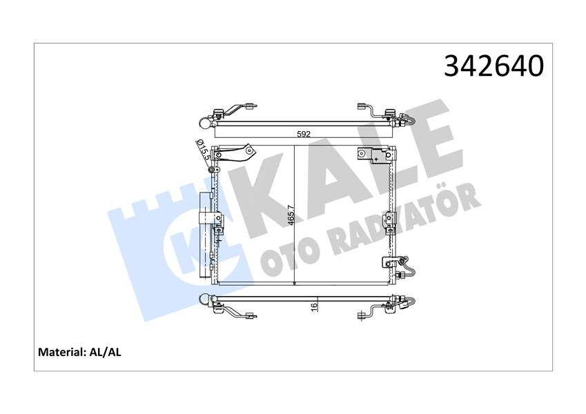 Klima Kondenseri Toyota Land Cruıser 100 Al-Al KALE 342640