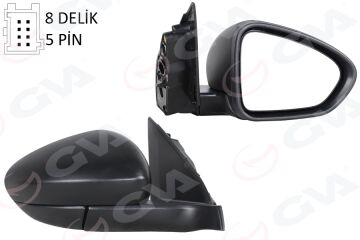 Dış Dikiz Aynası Sağ Fıat Egea 14- Tıpo 14- Elektrikli Sensörülü Konveks GVA 1029216