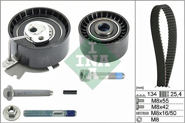 Eksantrik Gergi Kiti P206-207-307-308-Partner-C2-C3-C4-Xsara-Berlıngo 1.6-1.6 16V Tu5jp4 Dfm Succe 1.6 16V 09-13 Tu5jp4 INA 530037910