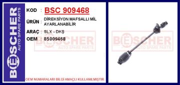 Direksiyon Mafsallı Mil Ayarlanabilir Slx - Dkş BSC 909468