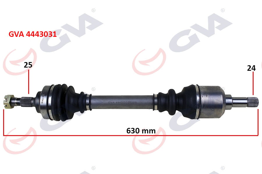 Komple Aks Sol P307 00>08 Partner-Berlıngo 08> C4 04>11 1.4-1.6-2.0 Hdı-Vtı 25X24x630 GVA 4443031