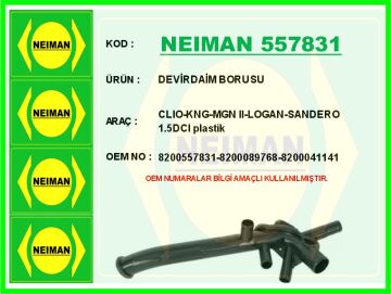 Devirdaim Borusu Clıo-Kng-Mgn Iı-Logan-Sandero 1.5Dcı Plastik NEIMAN 557831