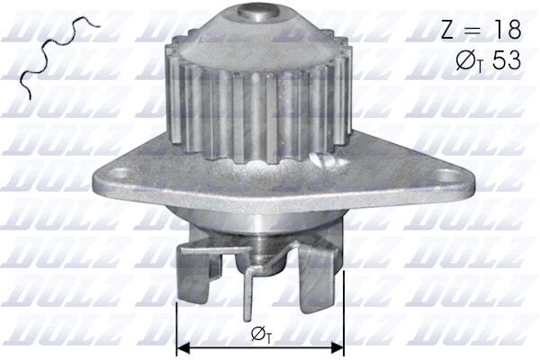 Devırdaım Su Pompası P106-P206-P207-P307-Bıpper-Nemo-Partner-Berlıngo-C2-C3-Saxo-Xsara 1.4 Tu3jp-Tu3a 1.4 8V Mqp Fıat Fıorıno 1.4 Kft.-Kfv DOLZ C114
