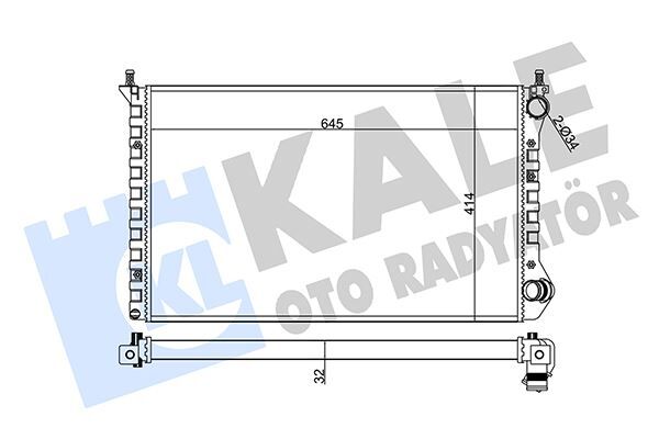 Radyatör Fıat Doblo Radyatör Al/Mknk 645X414x32 KALE 355845