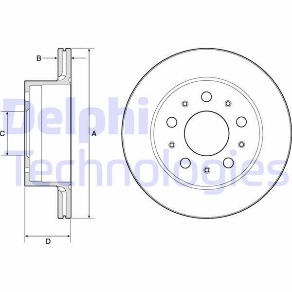 Fren Diski Arka Fıat Ducato 06> Peugoet Boxer 06> Cıtroen Jumper 06> 300X22x19.9Mm DELPHI BG4796C