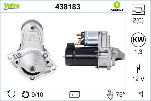 Marş Motoru 12V 1.1Kw 9 Diş Astra F-G-H-J-Corsa B-C-D-E-Insıgnıa A-Merıva-Vectra A-B-C-Adam D6ra293 Aveo-Kalos-Lacettı-Rezzo 1.0-1.2-1.3-1.4-1.6-1.8-2.0 VALEO 438183