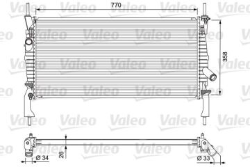 Su Radyatörü Ford Transit 06> 2.2-2.4 Tdci Klimalı VALEO 701731