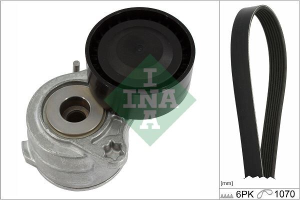 Alternatör Gergi Kiti 6Pk1070 Corsa F-Crossland-Mokka-P108-P208-P301-P308-P508-P2008-C-Elysee- C3-C4-Ds3-Proace 1.2 B-D-F12xht Puretech INA 529042010