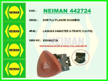 Dortlu Flasor Dugmesı Laguna Iı-Master Iı-Trafıc Iı 4 Fıs NEIMAN 442724