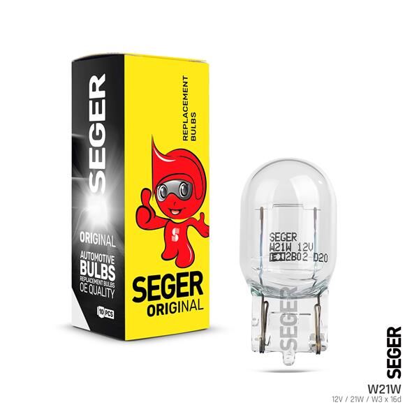 Ampul Wy21w 12V 21W Wx3x16d T20 B. Dipsiz Kaplama Sarı SEGER 208895