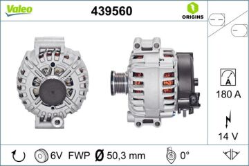 Alternator 14V 180A Bmw E60 E61 E87 E90 E91 E92 E63 E64 E65 E66 G32 VALEO 439560