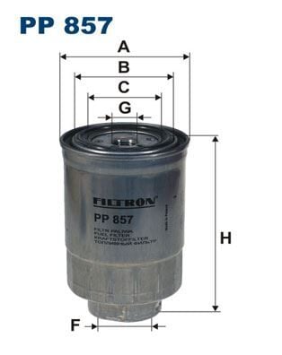Yakıt Filtresi Nıssan Almera-Xtraıl 2.2Di-Dci 01 >Pıckup 2.5D 96 > Prımera 2.0 91 > FILTRON PP857