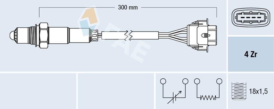 Oksijen Sensörü Arka Konum 2 Chevrolet Cruze 09> 1.6 Lde 1.8 2H0 FAE 77592