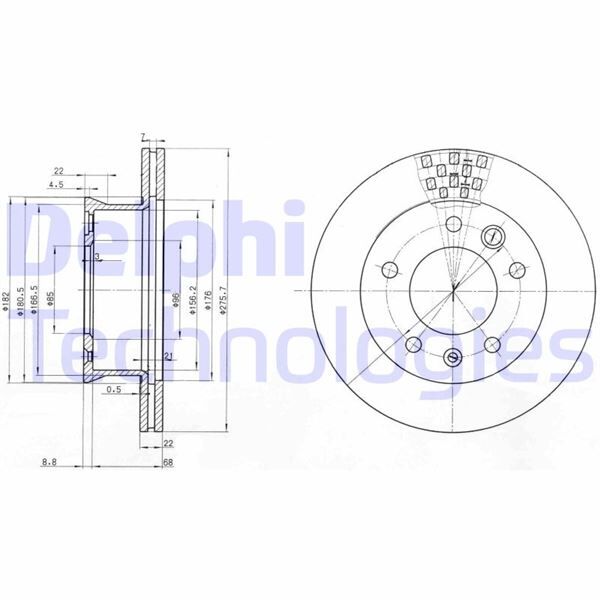 Fren Dıskı On Mercedes Sprınter B901>B904 . Vw Lt 28-35-46 DELPHI BG3236