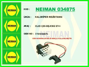 Kalorifer Rezistansı Clıo I 90-98 -Kng 97 > NEIMAN 034875