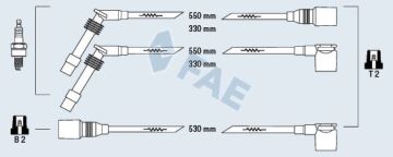 Buji Kablosu Takımı Astra F 91>98 Vectra A 88>95 1.8-2.0İ 18Sv-C18nz-20Ne-C20ne Vectra B 1.6 16Lz2 FAE 85087