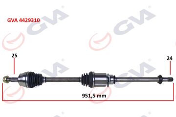 Komple Aks Ön Sağ Egea 1.3 Mjt Mt 15- İç Aks Kafalı GVA 4429310
