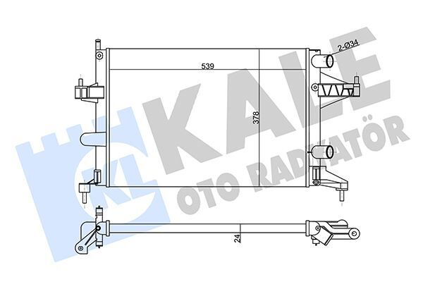 Radyatör Corsa C-Combo-Tıgra 1.0-1.2-1.2 16V-1.4-1.4 16V Ac Klimasız Mek 539X378x24 1300236-9201 955-25555161-24445162 KALE 356975