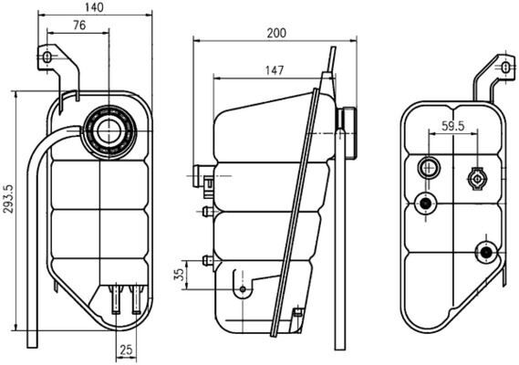 Radyator Yedek Su Deposu Mercedes W220 W463 MAHLE CRT118000S