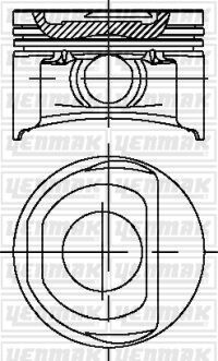 Motor Piston Segman Albea-Doblo-Linea-Punto 1.4 8V 72.00Mm Std YENMAK 31-04266-000
