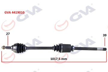 Komple Aks Sağ Trafıc Iı-Opel Vıvaro 1.9 Dcı 01 > 1017Mm GVA 4419010